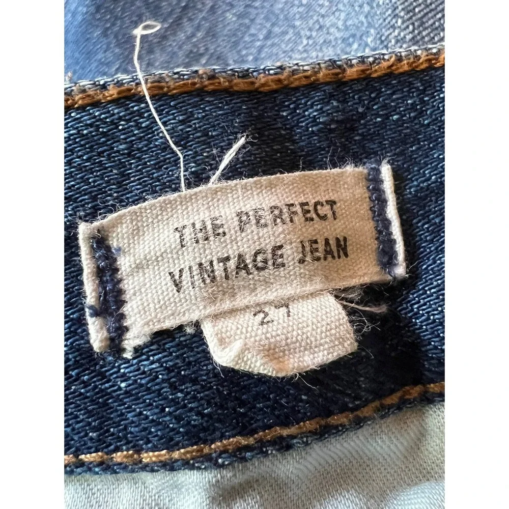 Madewell The Perfect Vintage Jean Tagged 27 Measure 30 30L Lightly Distressed - Picture 3 of 3